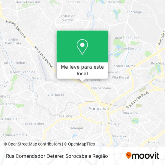 Rua Comendador Oeterer mapa