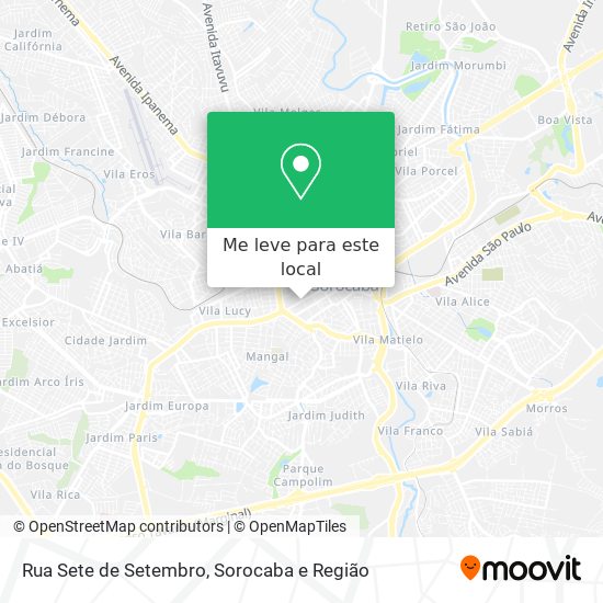 Rua Sete de Setembro mapa