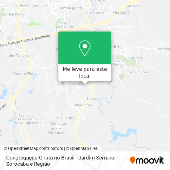 Congregação Cristã no Brasil - Jardim Serrano mapa