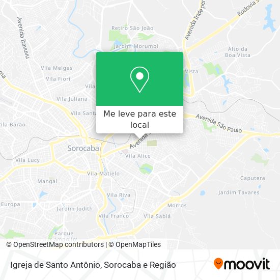 Igreja de Santo Antônio mapa