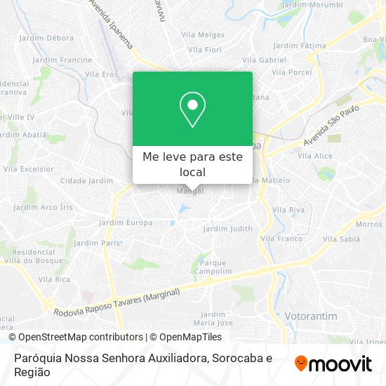 Paróquia Nossa Senhora Auxiliadora mapa