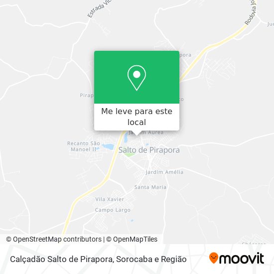 Calçadão Salto de Pirapora mapa