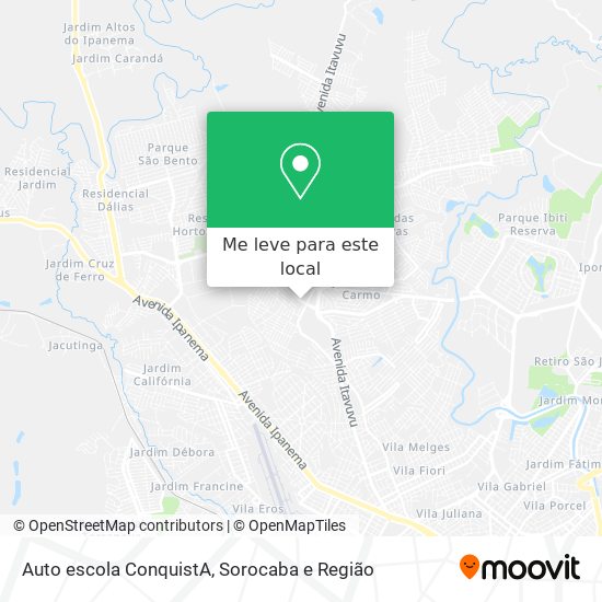 Auto escola ConquistA mapa