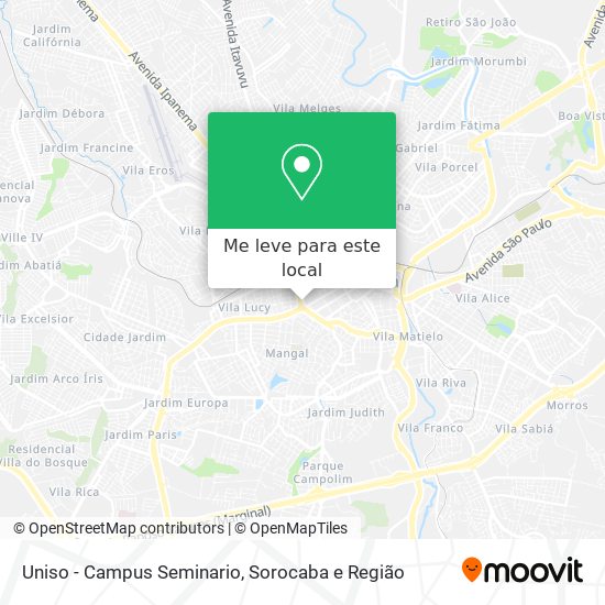 Uniso - Campus Seminario mapa