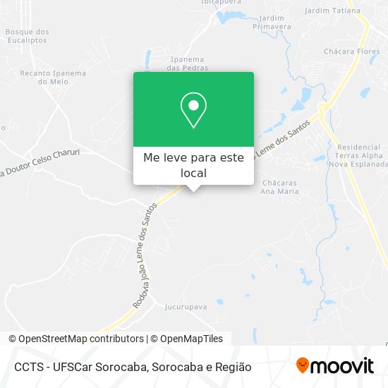 CCTS - UFSCar Sorocaba mapa