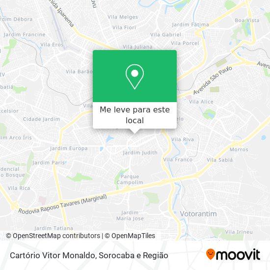 Cartório Vitor Monaldo mapa