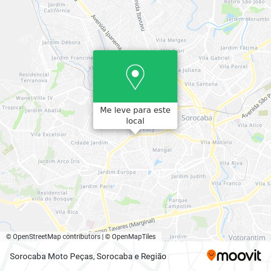 Sorocaba Moto Peças mapa