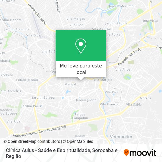 Clínica Aulus - Saúde e Espiritualidade mapa