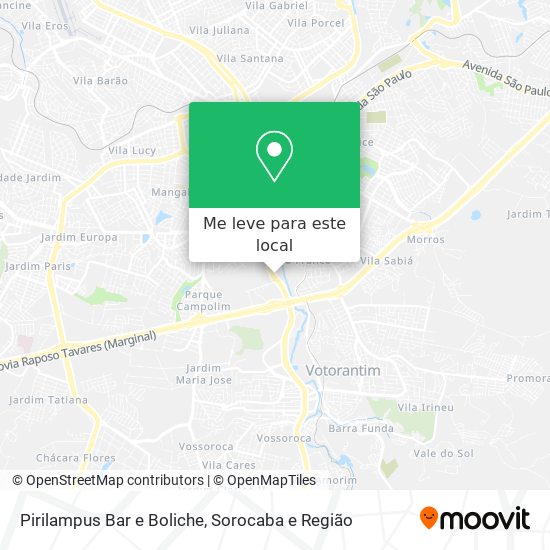 Pirilampus Bar e Boliche mapa