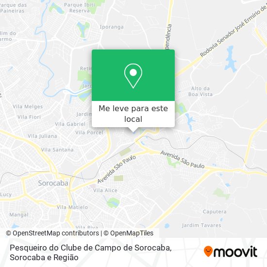 Pesqueiro do Clube de Campo de Sorocaba mapa