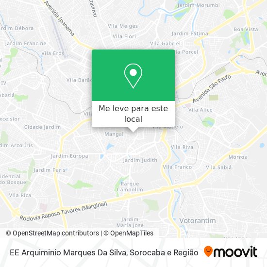 EE Arquiminio Marques Da Silva mapa