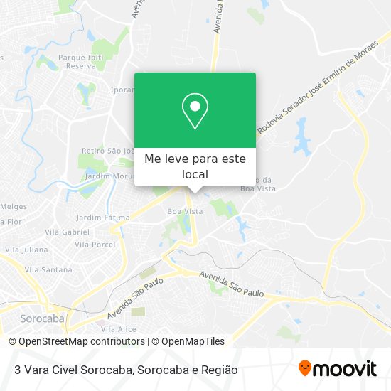 3 Vara Civel Sorocaba mapa