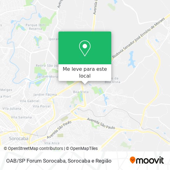 OAB/SP Forum Sorocaba mapa