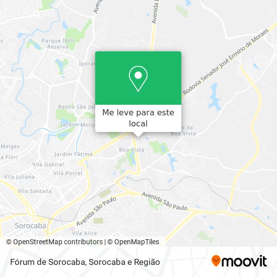 Fórum de Sorocaba mapa