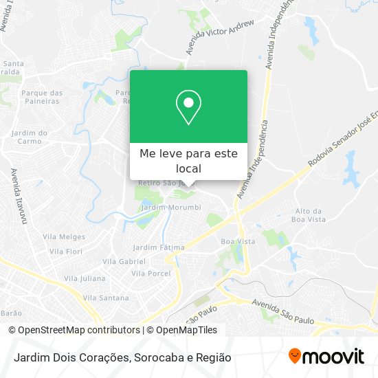 Jardim Dois Corações mapa