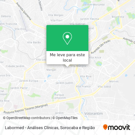 Labormed - Análises Clínicas mapa