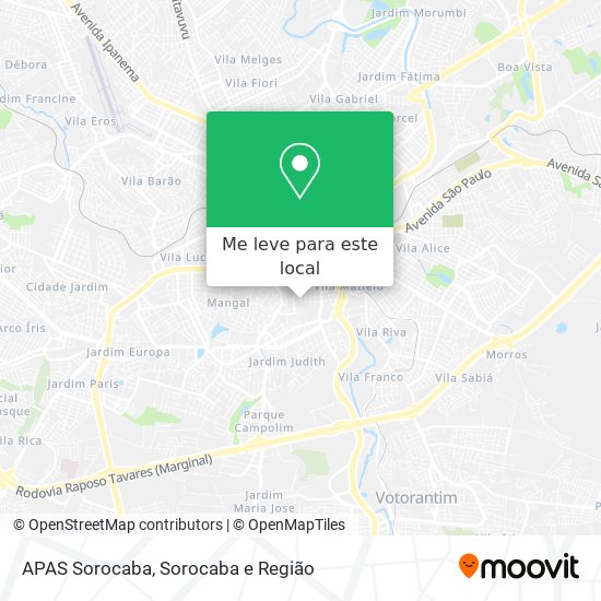 APAS Sorocaba mapa
