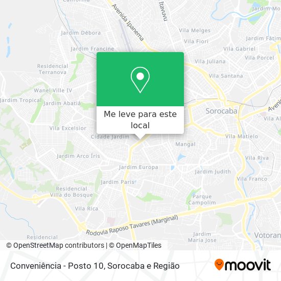 Conveniência - Posto 10 mapa