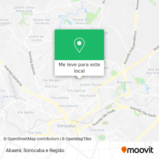Abaeté mapa