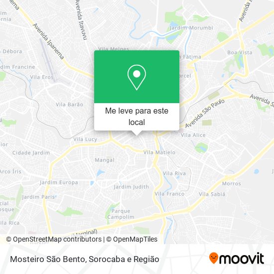 Mosteiro São Bento mapa