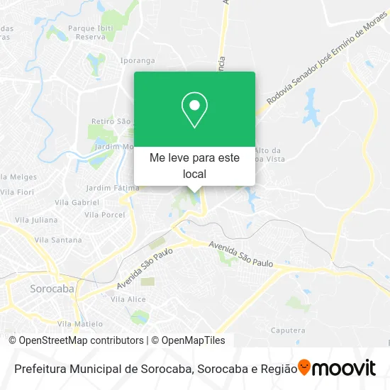 Prefeitura Municipal de Sorocaba mapa