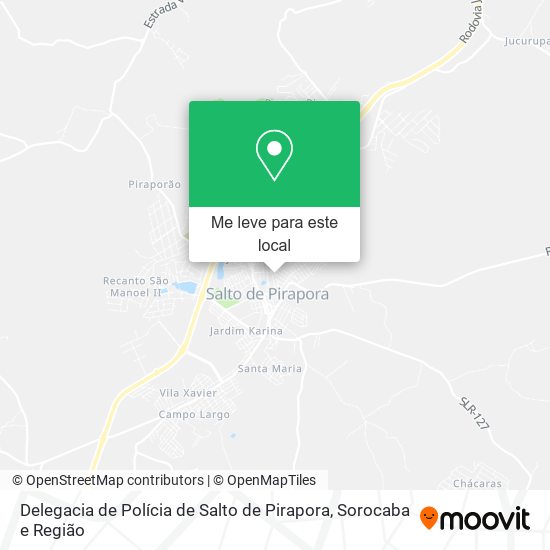 Delegacia de Polícia de Salto de Pirapora mapa