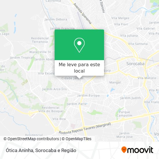 Ótica Aninha mapa