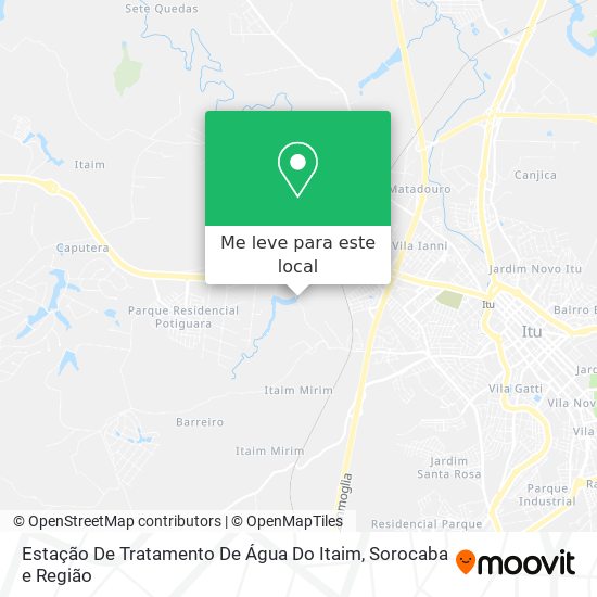 Estação De Tratamento De Água Do Itaim mapa