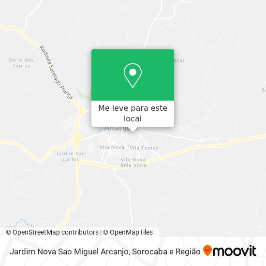 Jardim Nova Sao Miguel Arcanjo mapa
