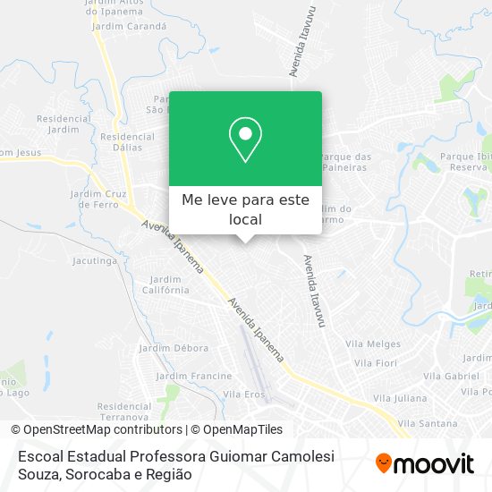 Escoal Estadual Professora Guiomar Camolesi Souza mapa