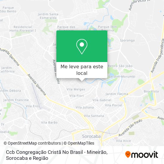 Ccb Congregação Cristã No Brasil - Mineirão mapa
