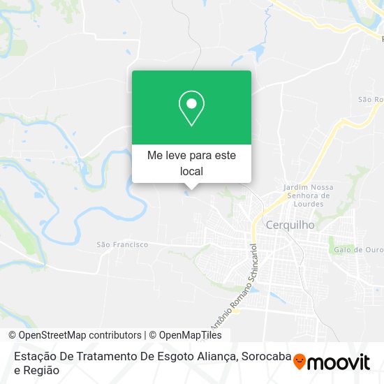 Estação De Tratamento De Esgoto Aliança mapa