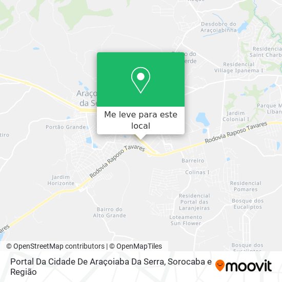 Portal Da Cidade De Araçoiaba Da Serra mapa