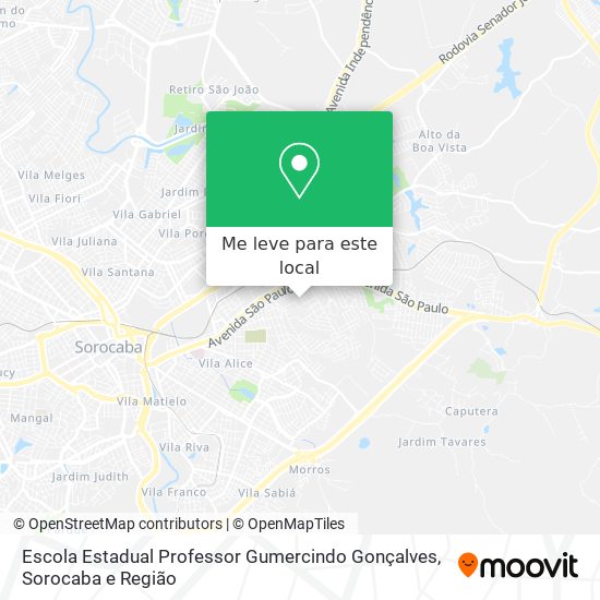 Escola Estadual Professor Gumercindo Gonçalves mapa