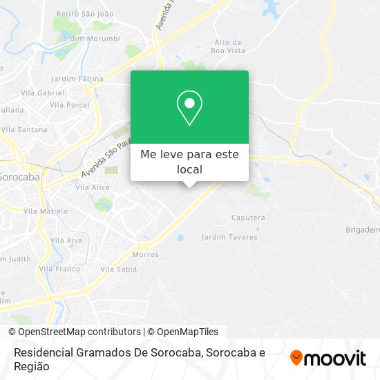 Residencial Gramados De Sorocaba mapa