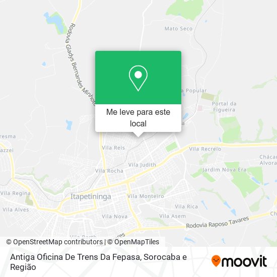 Antiga Oficina De Trens Da Fepasa mapa