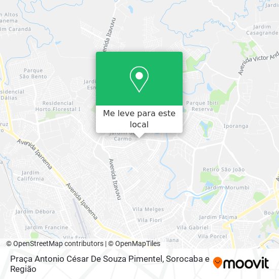 Praça Antonio César De Souza Pimentel mapa