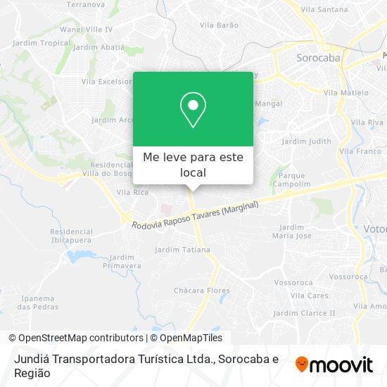 Jundiá Transportadora Turística Ltda. mapa