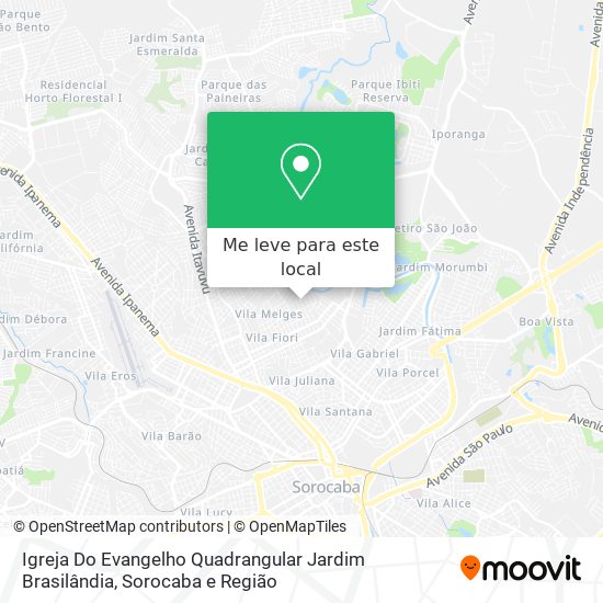 Igreja Do Evangelho Quadrangular Jardim Brasilândia mapa