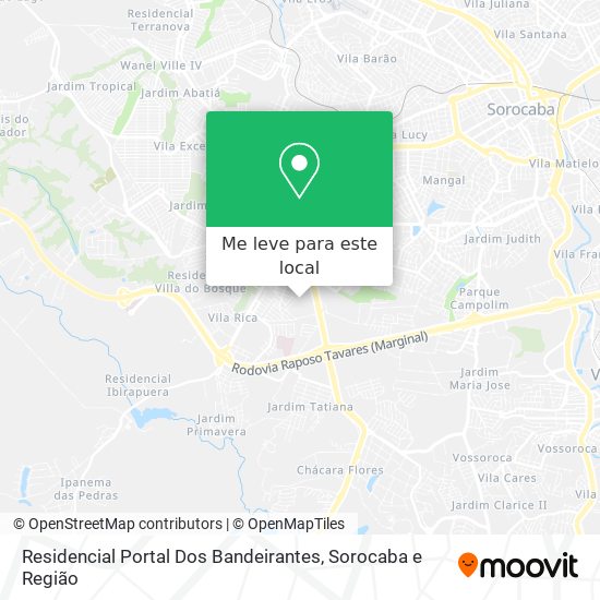 Residencial Portal Dos Bandeirantes mapa