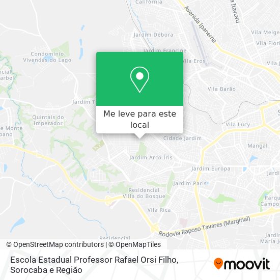 Escola Estadual Professor Rafael Orsi Filho mapa
