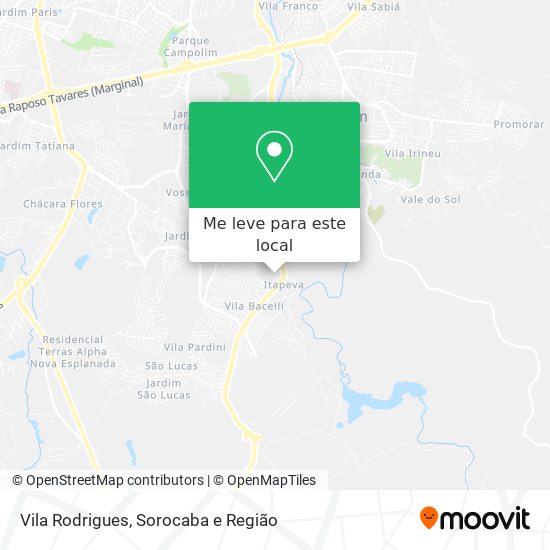 Vila Rodrigues mapa