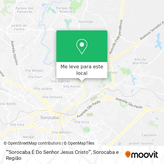 ""Sorocaba É Do Senhor Jesus Cristo"" mapa