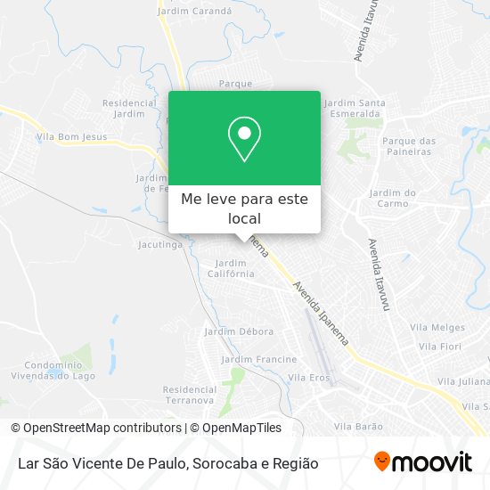 Lar São Vicente De Paulo mapa