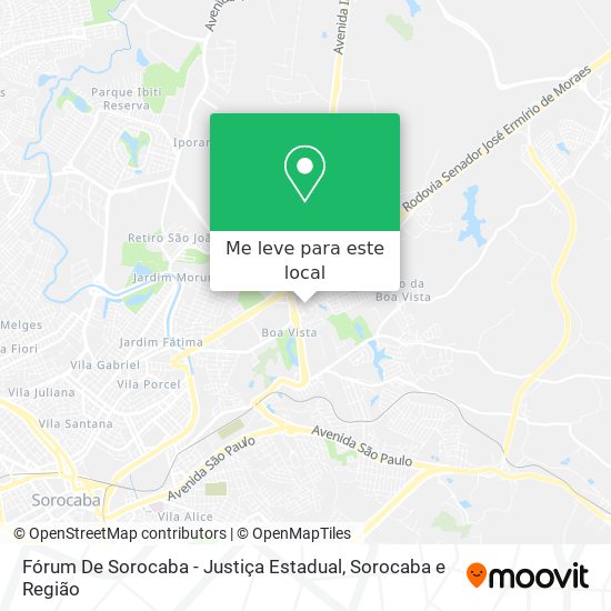 Fórum De Sorocaba - Justiça Estadual mapa