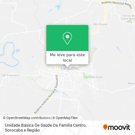 Unidade Básica De Saúde Da Família Centro mapa