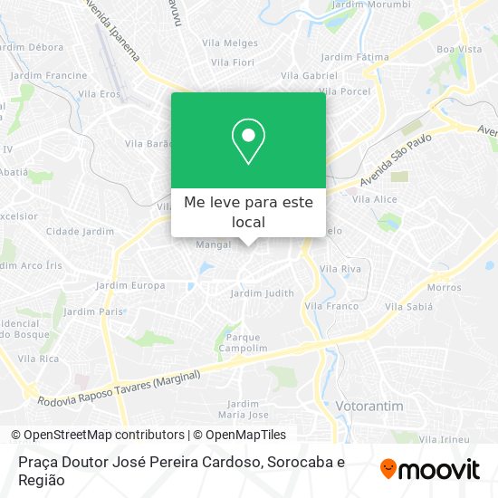 Praça Doutor José Pereira Cardoso mapa