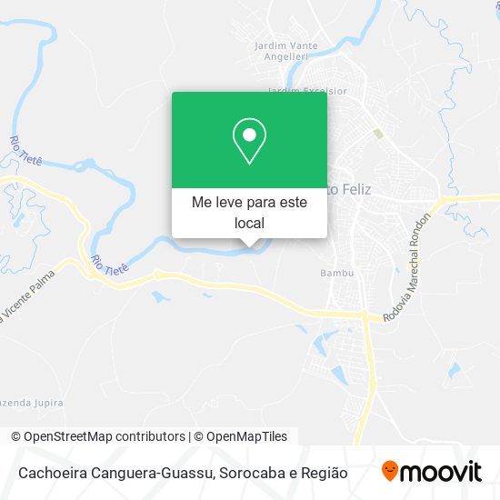 Cachoeira Canguera-Guassu mapa