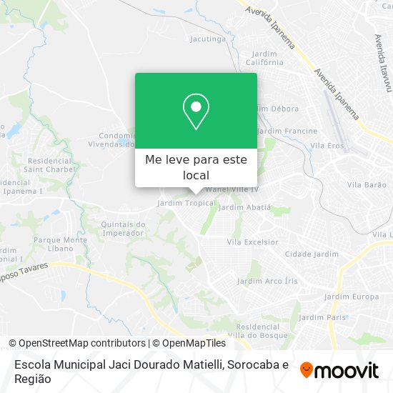 Escola Municipal Jaci Dourado Matielli mapa