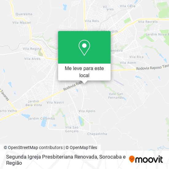 Segunda Igreja Presbiteriana Renovada mapa